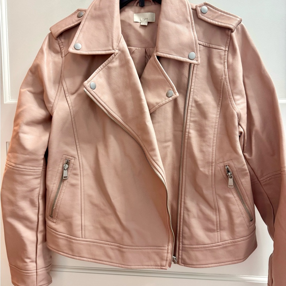 LOFT Women's Blush Leather Jacket